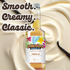 Hawaiian Shaved Ice Vanilla Syrup - Nut Soy Dairy Free - Flavor Fluffy & Crunchy Snow Cones - Shelf Stable - Makes 8 Servings - 16 ounces