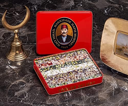 Hafiz Mustafa 1864 Istanbul, Turkish Delight, Dessert Snacks, Pistachio, Hazelnut, Walnut, Fig, Orange, Pomegranate, Kiwi, Honey, Milk - Turkish Sweets Tray Gift Ideas for Birthday, Christmas