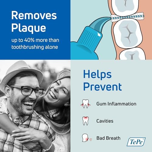 TePe Interdental Brush Original, Soft Dental Brush for Teeth Cleaning, Pack of 6, 0.40 mm, Extra-Small/Small Gaps, Pink, Size 0