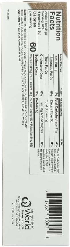 Wellington Cracker Water Cracked Pepper, 4.40 oz