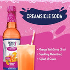 Jordan's Skinny Mixes Sugar Free Syrup, Orange Soda Flavor, Fruit Flavored Water Enhancer, Drink Mix for Iced Tea, Lemonade, Drinks, Low Calorie Water Flavoring, Dairy & Gluten Free Kosher, 25.4 Fl Oz