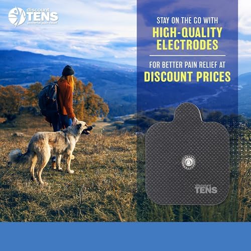 Discount TENS Brand – Easy Snap Replacement Electrodes Compatible with Compex. 8 Premium 2"x2" Replacement Pads for Compex TENS/EMS Units Edge, Sport, Elite – Durable, Reusable & Self-Adhesive