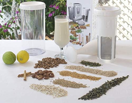 Vegan Milker by Chufamix, kitchen tool to make Plant Milks (soy, rice, oats & nut milk maker) or Coffee (from whole beans). Made in Europe. Recipe E-Book
