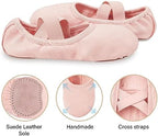 Stelle Ballet Shoes Toddler Slippers Highly Elastic Canvas Girls Ballerina Dance Shoes for Toddler/Little Kid/Big Kid/Women