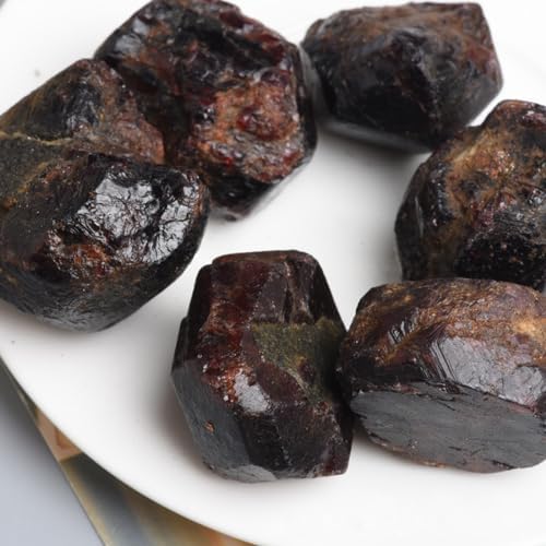 Garnet Raw Crystals, Large 1.25-2.0" Healing Crystals Natural Rough Stones Crystal for Tumbling, Cabbing, Fountain Rocks, Decoration, Polishing, Wire Wrapping, Wicca & Reiki