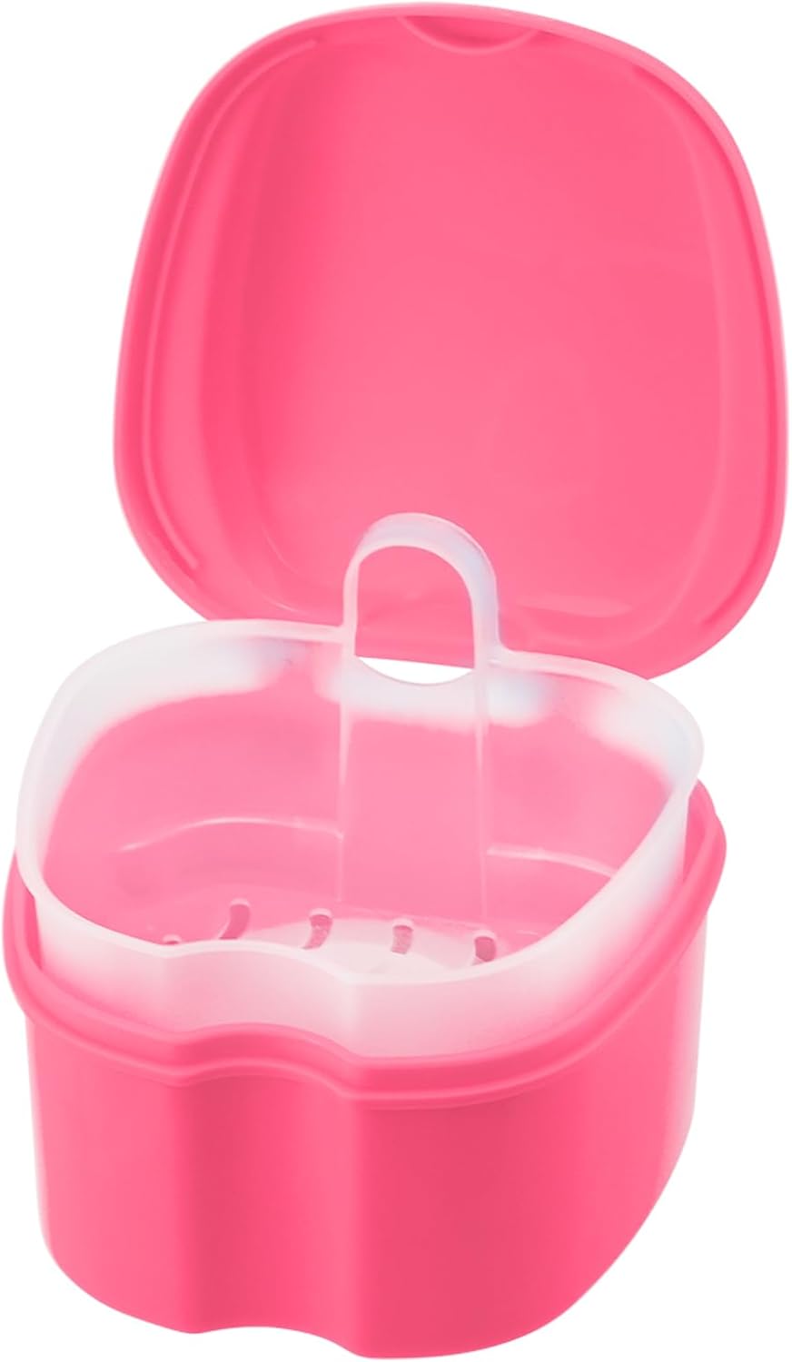 Annhua Denture Retainer Container Case Cleaning,Denture Bath Box False Teeth Storage Box