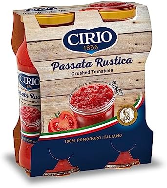 Cirio Passata Rustica Crushed Tomatoes 2 x 350g (Pack of 6, 4200g)