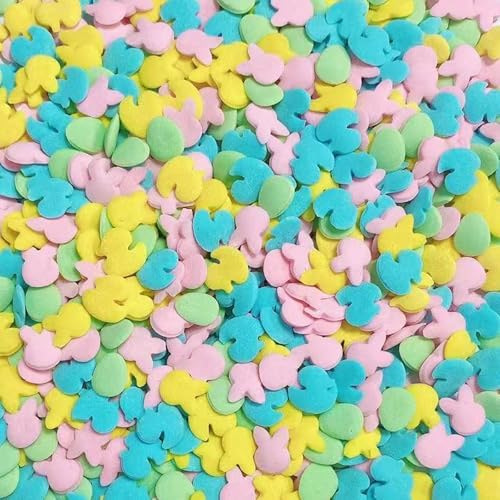 PhilaeEC Bunny Egg Confetti Sprinkles Edible for Cake Decoration Pastel Spring Easter Sprinkles Baking Cookie Cupcake Toppers Decoration Christmas Vanlentine Easter Supplies