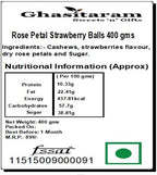 Ghasitaram Gifts Indian Sweets - Rose Petal Strawberry Balls 400 gms