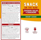 Bumble Bee Snack On The Run! Protein Snack Pack - Creamy Caesar Chicken Salad with Crackers - 10g Protein per Box - Ready to Eat Easy-Open Canned Chicken (Pack of 1)