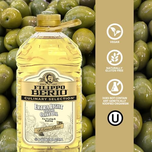 Filippo Berio EXTRA LIGHT Olive Oil, 1 Gallon – For Baking and Frying