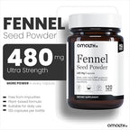 AMALTH Fennel Seed Capsules 480 mg | Foeniculum Vulgare Supplement | Herbal Plant Based Formula | Natural Seed Powder Capsules | Non-GMO, Gluten-Free | 120 Veg Capsules