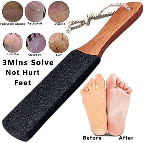 Kinepi Foot Scrubber Pedicure Foot File Pumice Stone,Professional Pedicure Supplies Callus Remove Cracked Heels,Dead Skin,Corn,Scraper File Foot Care Foot Rasp Massage Brush Tools Kit for Men/Women