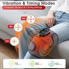 Cordless Heated Knee Massager with Vibration, FSA Eligible HSA Heated Knee Brace Wrap Heating Shoulder Brace for Knee Shoulder Elbow, Heating Pad with 6 Heating Levels, 3 Massage Modes & Timer (Grey)