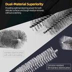 7Pcs Wire Tube Brushes Set,Stainless Steel Bottle Brush ,12" Long Wire Bore Brushes for Deep Cleaning Pipes,Tubes,Narrow Spaces, Engine Parts, Home Brew(1/4"-1" Sizes)