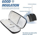 YOUSHARES Insulin Cooler Travel Case, Small EVA Diabetic Insulated Organizer Portable Cooling Bag for Medication Cooling Insulation, Epi Pen Carrying Bag with 2 Ice Pack (Black)