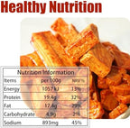 Spicy Dried Tofu Snacks (Lu Tiao) - Chinese Bean Curd Strips, 8 Individual Packs (8oz Total), Authentic Vegetarian Ready-to-Eat Snack