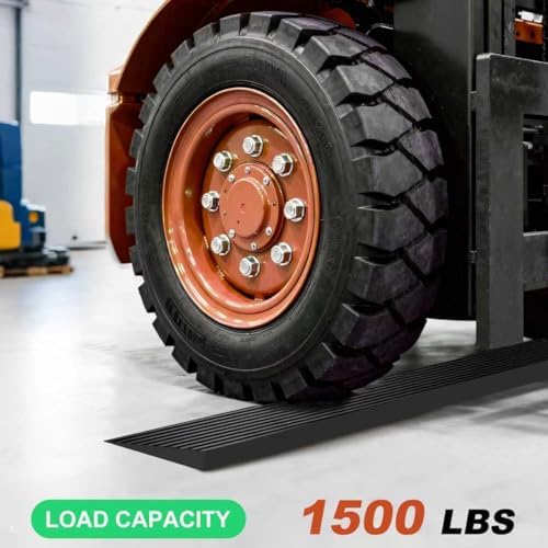 0.8" Rise Rubber Threshold Ramp, 1500 lbs Heavy-Duty Non-Slip Wheelchair Threshold Ramps for Doorway, Indoor Outdoor Ramp for Door Thresholds