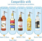 Coffee Syrup Pumps for Monin Syrup Bottles Plastic 1 Liter Only, with Pump Tip Covers Included, 4 Packs, White
