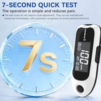 Metene S Blood Glucose Monitor Kit, Blood Sugar Testing Kit With 50 Test Strips & 50 Lancets & Control Solution, No Coding 0.7μl Blood, 7s Fast Reading, 150 Data Storage, Diabetes Testing Kit