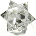 Jet 1 Pcs Clear Quartz Crystal 12-Point Merkabah Star for Healing - Panic Balancing Meditation Tool Use (0.75-1 inch, 8-10 Grams)