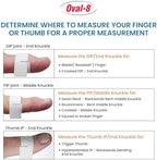 3-Point Products Oval-8 Finger Splint, Support and Protection for Arthritis, Trigger Finger or Thumb, and Other Finger Conditions, Size 5 (Pack of 3) available in Beige or Clear