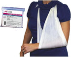 School Health Triangle Bandage Arm Sling – 36″ × 36″ × 51″ Latex-Free,Individually Wrapped Sling with Safety Pins – Support for Shoulder & Arm Immobilization in First Aid, EMS & School Health Kits