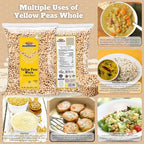 Rani Yellow Peas Whole, Dried (Vatana, Matar) 64oz (4lbs) 1.81kg Bulk ~ All Natural | Vegan | Gluten Friendly | Kosher | Product of USA