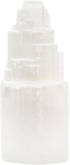 Down to Earth Selenite Iceberg Tower – Natural White Crystal for Energy Cleansing, Meditation, Reiki, Charging Stones & Home Décor – Polished Healing Crystal Tower (4" Iceberg)