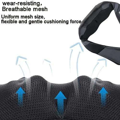 Neck Massager with Heat, Deep Tissue 4D Kneading Pillow, 18 Massage Heads, Adjustable Heat and Speed for Women, Men Relaxation (Color : Black+Bag)