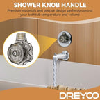 Dreyoo 1 Set Compatible with MXT11 Temperature and Volume Handles Compatible with Mixet Tub and Shower Knob Replacement Shower Volume Control Handle Bathtub Temperature Control (Smoked Acrylic)
