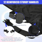 2 Pcs 72" x 27" Portable Transport Stretcher Medical with 12 Rubber Foam Handles Folding for Emergency Lightweight Patient and Animals Transport for Rescue First Aid(Black)