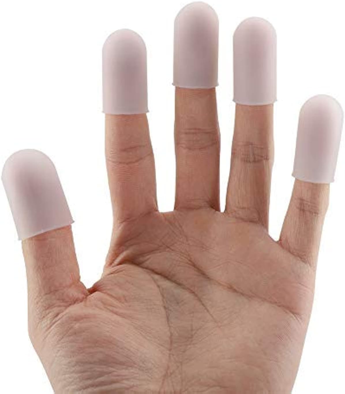 Fdit 5pcs Silicone Finger Protector Thumbs Cover Fingertip Gloves for Heat Cooking Baking Barbecue B