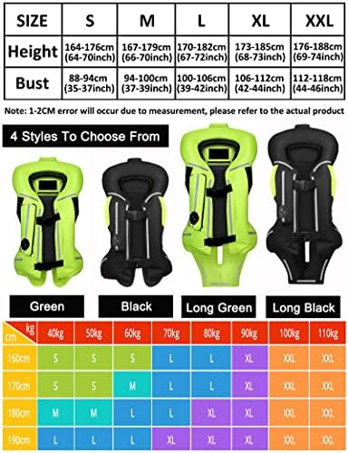 Motorcycle Airbag Vest for Men And Women, Motocross Air-Bag Riding Jacket with Reflective Strip, Adult Moto Air Bag
