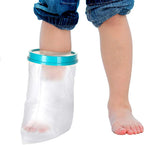 Kids Cast Cover Protector Foot for Shower Bath, Waterproof Cast Keep Cast Bandage Dry, Reusable Watertight Cast Bag for Broken Surgery Foot Wound Burns Ankle Toe(Child Leg 12")