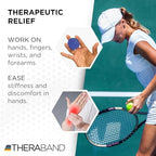 THERABAND Hand Exerciser Ball, X-Large Blue, Firm Resistance for Grip Strengthening, Finger & Hand Therapy, Squeeze Ball for Rehab, Wrist & Forearm Exercise, Latex-Free, Textured Surface