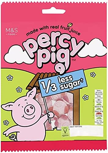 Percy Pig Reduced Sugar Gummy Sweets 150g x 2 M&S Marks & Spencer