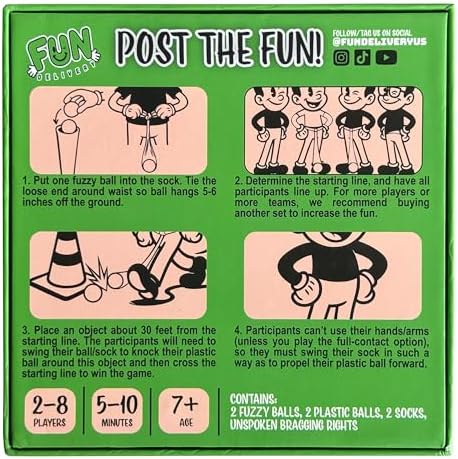 FUN delivery Trunk Swinging Contest Fun Party Game – Hip Swing Race Indoor and Outdoor Group Hilarious Game for Adults and Family – 2 Player Set for Office Parties, Family Game Nights and Gag Gifts