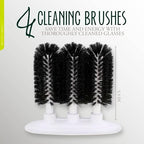 3 Brush Glass Washer Triple Glass Rinser, Cup Washer Brush