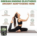 Go Nutra Siberian Ginseng - Eleuthero Root Powder | 4:1 Extract 4X Times Stronger | Supports Energy & Stamina | Natural & Adaptogenic | Eleutherococcus Senticosus | Non-GMO | 1lb (16 Ounce)
