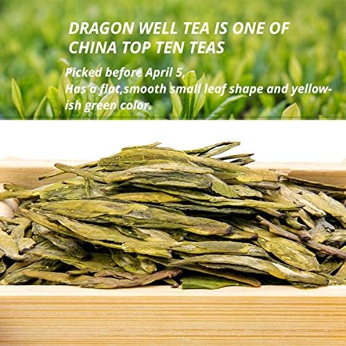 oriarmcha 2026 Mingqian Longjing Dragon Well Tea 2nd Grade - Dragonwell Long Jing Green Tea Loose Leaf - Ecologically Grown 100g Zip-lock Resealable Bag