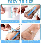 50 Pieces Transparent Stretch Adhesive Bandage Waterproof Transparent Film Dressing Bandages Clear Adhesive Dressing Stretch Tape for Tattoos Swimming Showering (4 x 4.75 Inch)