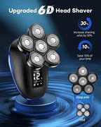 Head Shaver for Men Electric Razor Upgrade 6D Floating Electric Shaver 5 in 1 Wet & Dry Shaver Waterproof Bald Head Shaver LED Display Electric Rotary