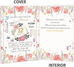 Happy 12th Birthday Card for Girls, Unique 12 Year Old Girl Birthday Gifts, Funny 12th Birthday Decorations Party for Daughter Granddaughter Niece