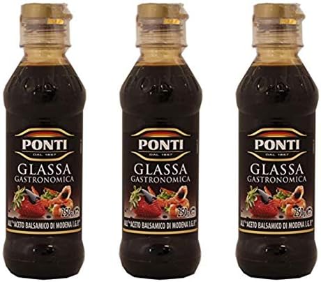 3x Ponti Aceto Balsamico di Modena Italian Balsamic Vinegar 250ml