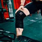 Mava Sports Knee Wrap (1 Pc) for Men & Women | Ideal for Cross Training, WODs, Gym Workouts, Weightlifting, Fitness & Powerlifting | Knee Straps for Squats | 72" Compression & Elastic Support