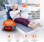 Powermat by Powerfit – Full Body Massage Mat with Detachable Massage Pillow, 9 Intensity Levels, 9 Massage Modes & 3 Heat Therapy Settings | Alleviates Muscle Pain, Improves Circulation, Stress Relief