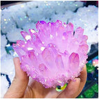 Health & Household Pink Aura Crystal Cluster Angel Aura Titanium Quartz Crystal Stunning Rainbow Specimen Minerals Reiki
