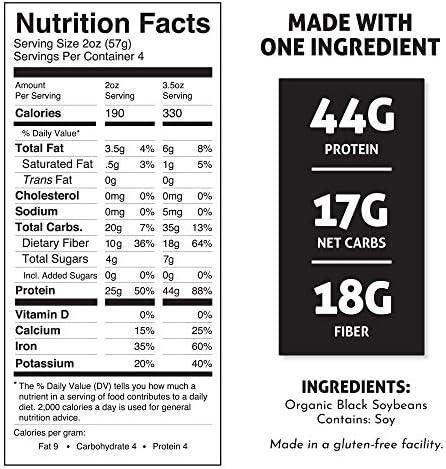 The Only Bean - Organic Black Bean Spaghetti Pasta - High Protein, Keto Friendly, Gluten-Free, Vegan, Non-GMO, Kosher, Low Carb, Plant-Based Bean Noodles - 8 oz (6 Pack)