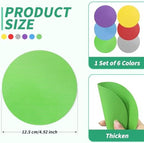 6PCS Round Jar Gripper Pads - Rubber Jar Opener, Kitchen Coasters for Seniors with Arthritis, 6 Colors